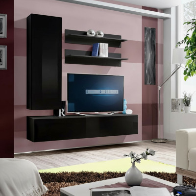 Luxe Modern Woonwand TV-meubel Wandschap Woonkamer Houten meubels 4-dlg. Nieuw