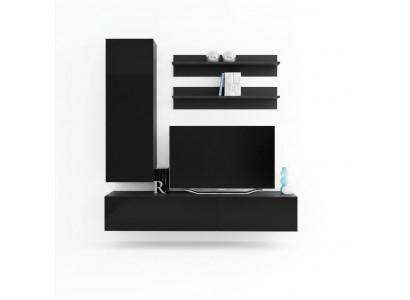 Luxe Modern Woonwand TV-meubel Wandschap Woonkamer Houten meubels 4-dlg. Nieuw