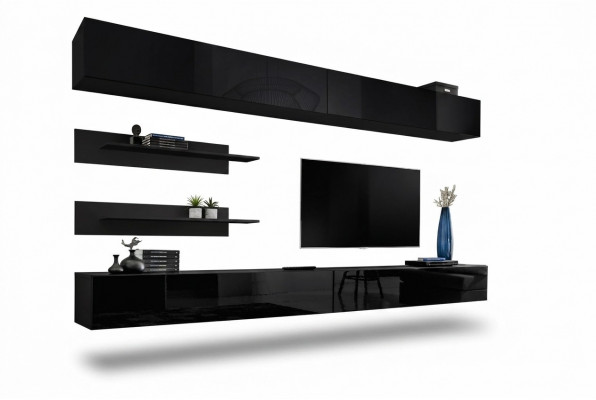 Woonkamer wandplank set van 6 stuks. Design woonwand wandkast ontwerp.