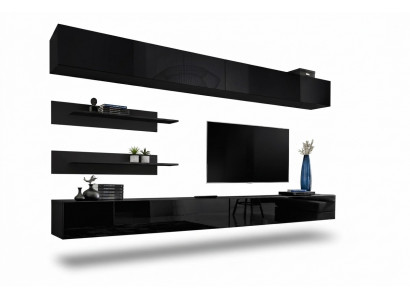 Woonkamer wandplank set van 6 stuks. Design woonwand wandkast ontwerp.