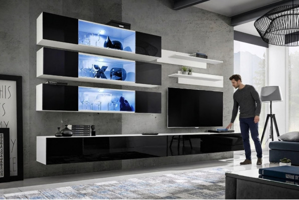 Luxe Nieuwe Woonkamer Designer Modern Woonkamerset Wandkast Tv-meubel