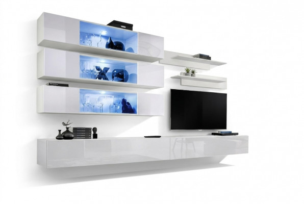 Designer Set 7-delig Woonkamer Luxe Wandkast Houten Meubels Inrichting