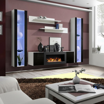 Luxury woonwand tv-standaard dressoir hout ontwerper woonkamer hangende vitrine meubels.