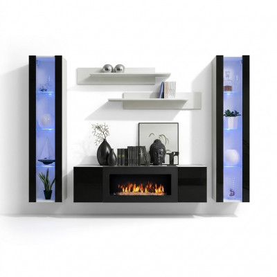 Luxury woonwand tv-standaard dressoir hout ontwerper woonkamer hangende vitrine meubels.