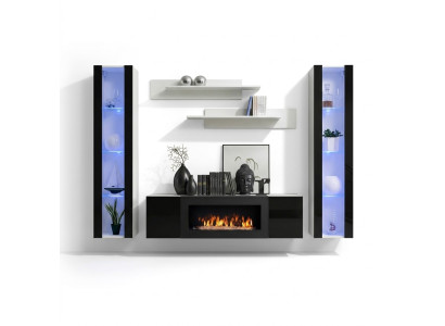 Luxury woonwand tv-standaard dressoir hout ontwerper woonkamer hangende vitrine meubels.