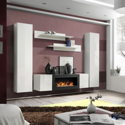 Moderne wandmeubel, ontwerper meubels, wandplanken, hangvitrine, dressoir, nieuw