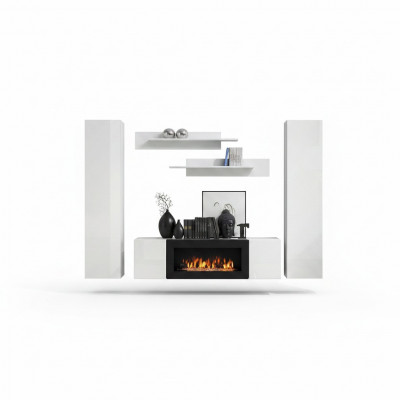 Moderne wandmeubel, ontwerper meubels, wandplanken, hangvitrine, dressoir, nieuw