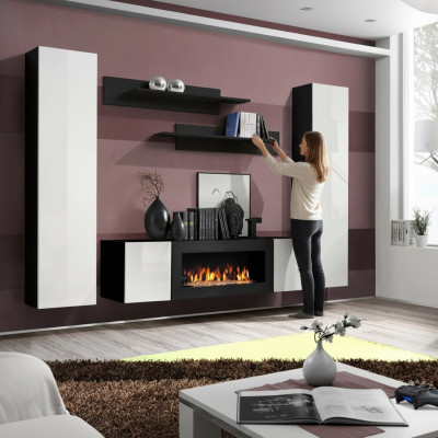 Woonkamer meubels compleet woonwand dressoir wandplanken luxe inrichting  Woonkamer meubels compleet woonwand dressoir wandplanken luxe inrichting
