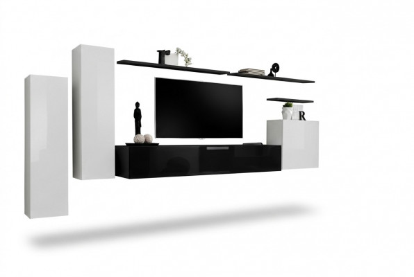 Woonkamerwand wandkast kast tv-standaard dressoir plank woonkamer inrichting
