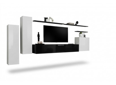 Woonkamerwand wandkast kast tv-standaard dressoir plank woonkamer inrichting