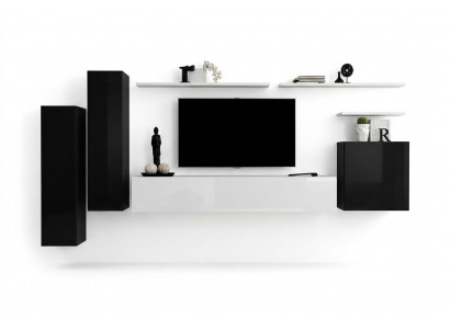 Wandmeubel Set 7-delig TV-standaard Luxe Designer Dressoir Woonkamer Wandplank Nieuw