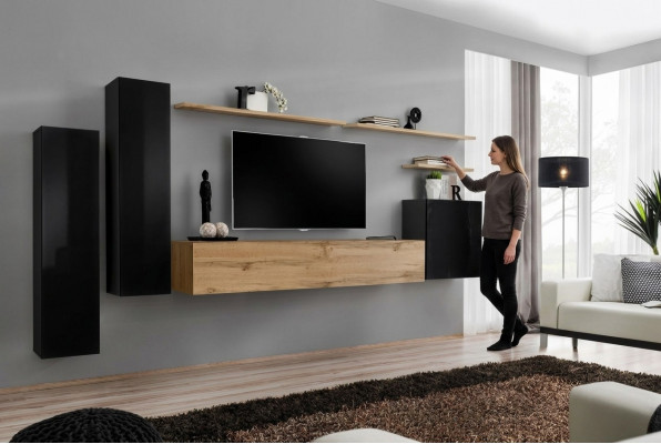 Complete 7-delige wandkast woonkamer luxe inrichting moderne meubels