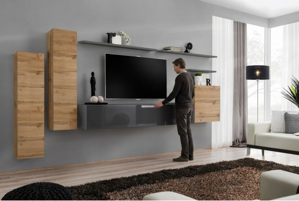 Designer woonkamer compleet woonwand rekken luxe wandkast nieuw
