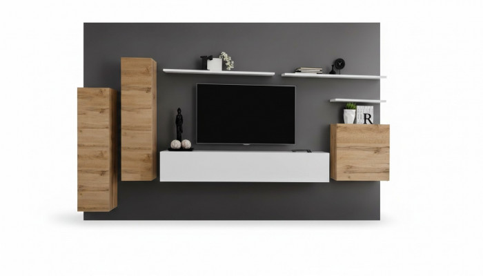 Wandmeubel woonkamerset 7-delig TV-standaard Nieuw Rek Luxe Modern Design Meubels
