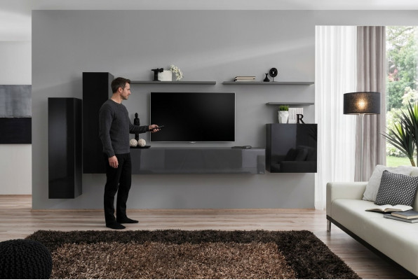 Moderne woonkamer luxe design woonkamermeubels wandkast wandplank nieuw