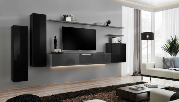 Moderne woonkamer luxe design woonkamermeubels wandkast wandplank nieuw