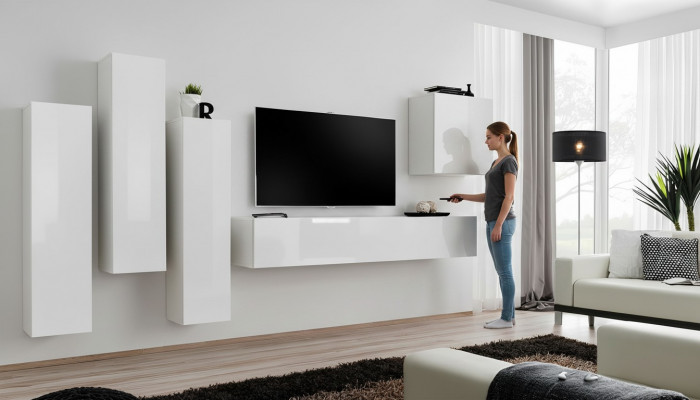 Woonkamer set Luxe Witte wandkast Woonkamer meubels TV-standaard
