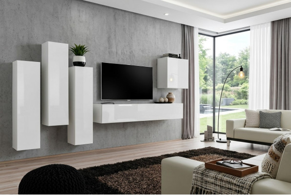 Woonkamer set Luxe Witte wandkast Woonkamer meubels TV-standaard
