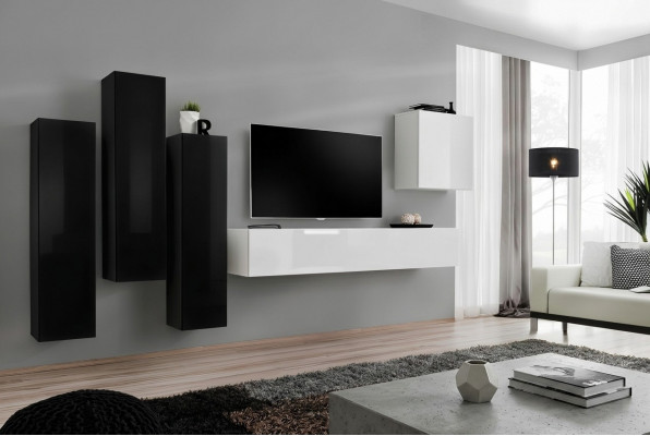 Woonkamerset Woonwand Compleet Set TV-meubel Houtenmeubels