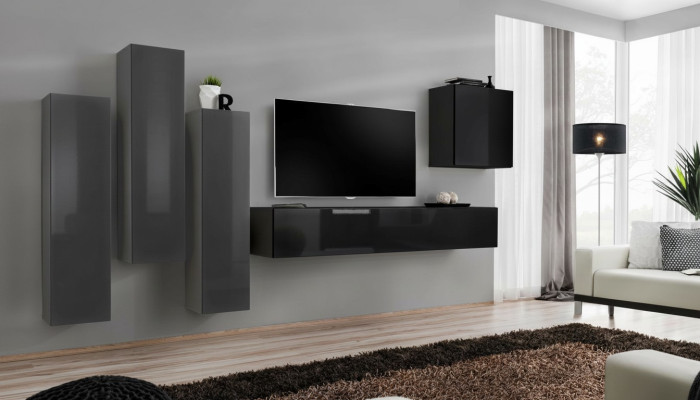 Ontwerp woonwand tv-standaard 3x wandkast dressoir kast luxe meubels