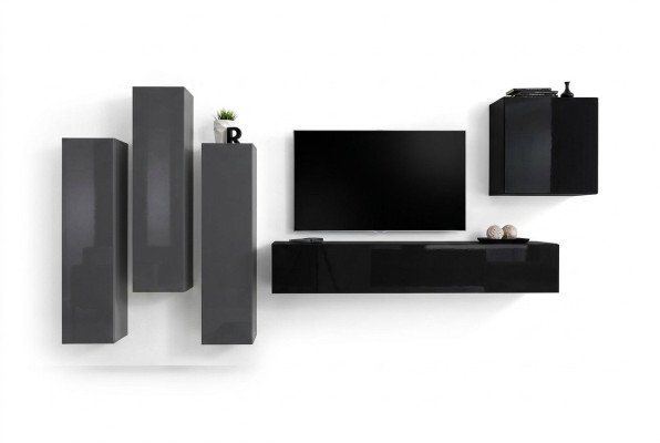 Ontwerp woonwand tv-standaard 3x wandkast dressoir kast luxe meubels