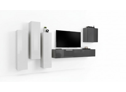 Garnituur woonkamer compleet woonkamer grijs dressoir tv-standaard wandkast