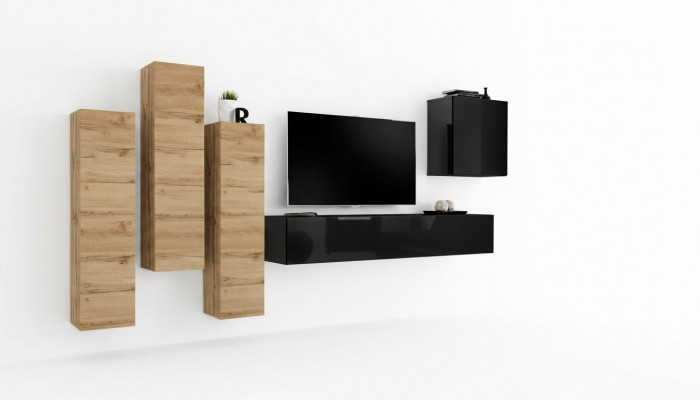 Woonkamerwand Wandkast tv meubels woonkamer inrichting TV-standaard Moderne zwart
