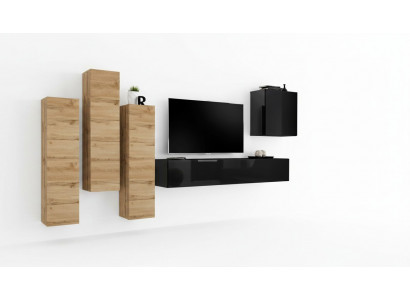 Woonkamerwand Wandkast tv meubels woonkamer inrichting TV-standaard Moderne zwart