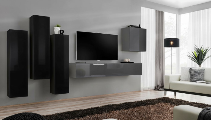 Grijze tv-standaard dressoir luxe woonkamermeubels modern compleet
