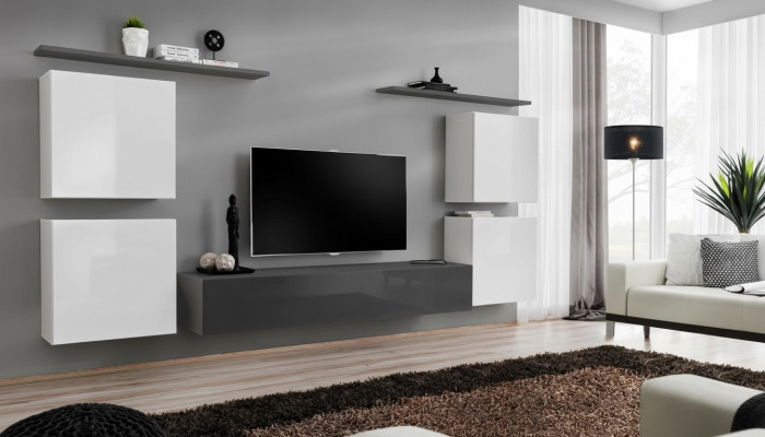 Ontwerp woonwand luxe inrichting compleet wandplank houten meubels wandkast