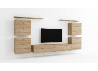 Ontwerp wandkast plank woonkamer hout tv-standaard wandrekken nieuw houten meubels.
