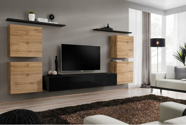 Luxury inrichting woonwand TV-standaard design dressoir muurkast nieuw