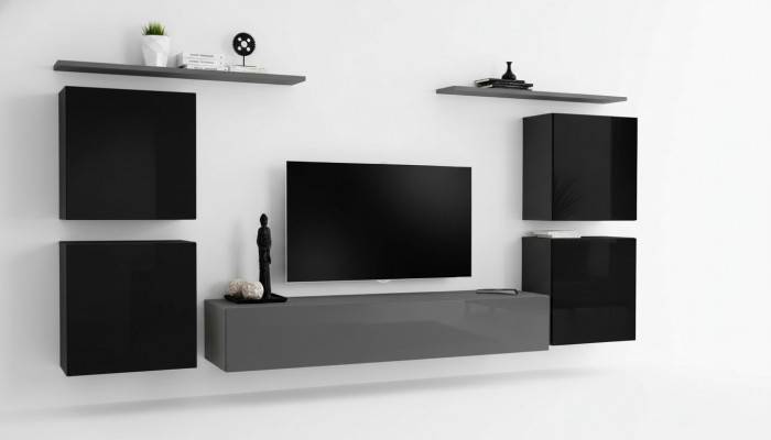 Luxe set planken woonwand houten meubelen compleet 4x wandkast woonkamer nieuw