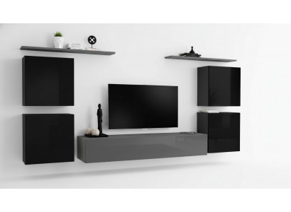 Luxe set planken woonwand houten meubelen compleet 4x wandkast woonkamer nieuw