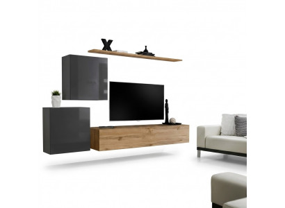 Woonkamer meubelset woonwand tv-standaard dressoir plank hout luxe wandkast