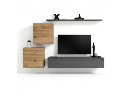 Woonkamermeubelen Ontwerper Modern Woonkamerinrichting Wandplank Grijs