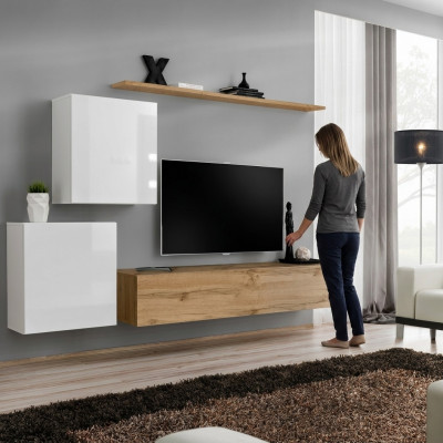 Moderne woonwand woonkamer designer dressoir tv-standaard 4-delig. Nieuw.