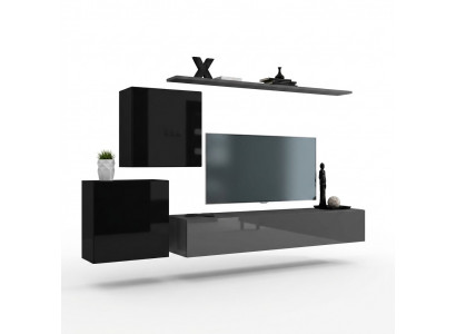 Woonkamerset Designer woonwand dressoir 2x muurkast 4-delig Designer Nieuw  Woonkamerset design woonwand dressoir 2x muurkast 4-delig design Nieuw