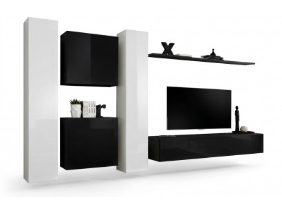 Woonkamer wandmeubel set 4-delige groep meubelkast 4-delige. Houten meubels plank.