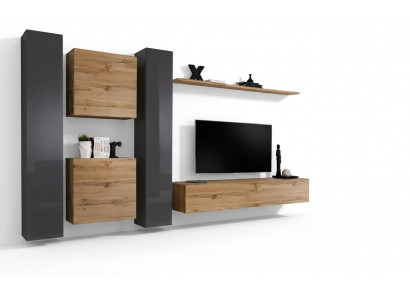 Bruin woonkamer design dressoir moderne tv-standaard woonkamer wandplank
