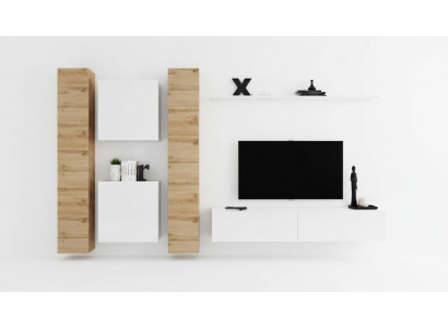 Woonwand Wit Houten Meubels Kast Designer Wandkast Compleet Wandplank