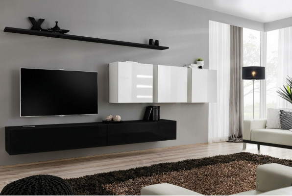 Ontwerper Moderne Woonwand Woonkamermeubels Zwart Houten Meubels Dressoir