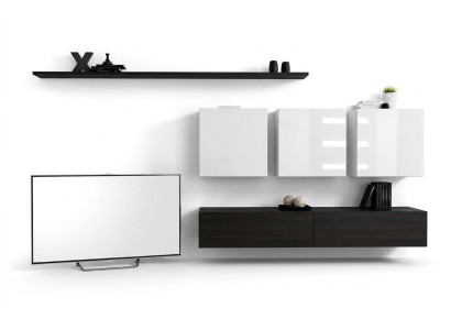 Ontwerper Moderne Woonwand Woonkamermeubels Zwart Houten Meubels Dressoir