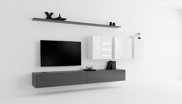 Houten meubels woonkamer Grijs Designer TV-standaard Hoogglans Dressoir Wandkast