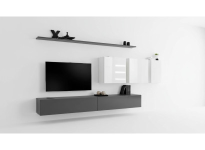 Houten meubels woonkamer Grijs Designer TV-standaard Hoogglans Dressoir Wandkast