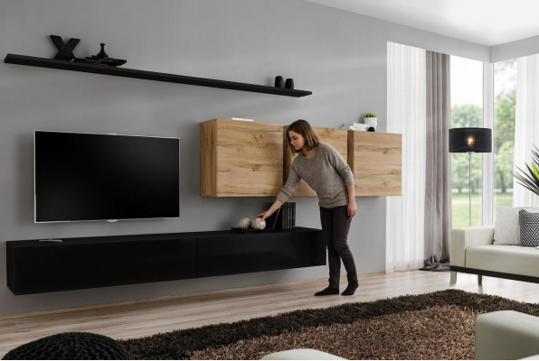 Compleet set 7-delige tv-standaard sideboard woonkamermeubilair Modern inrichting