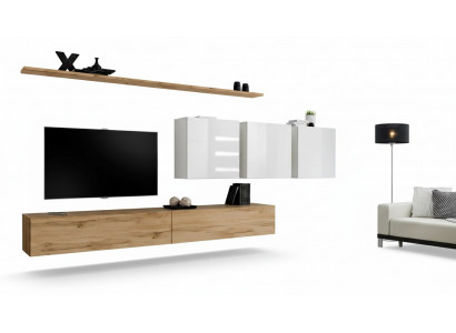 Compleet set wandmeubel Modern TV-standaard Sideboard Inrichting Design Wandplank