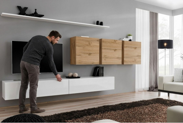 Woonkamermeubels Moderne woonkamerwand Wandkast Sideboard TV-standaard Ontwerper