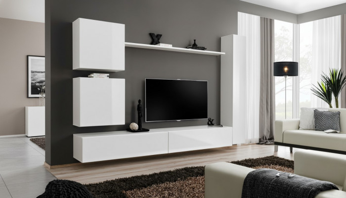Wit luxus woonkamer meubels ontwerper tv-standaard wandplank modern set