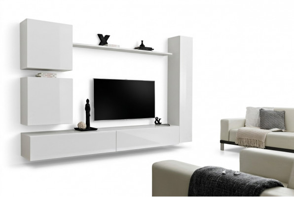Wit luxus woonkamer meubels ontwerper tv-standaard wandplank modern set
